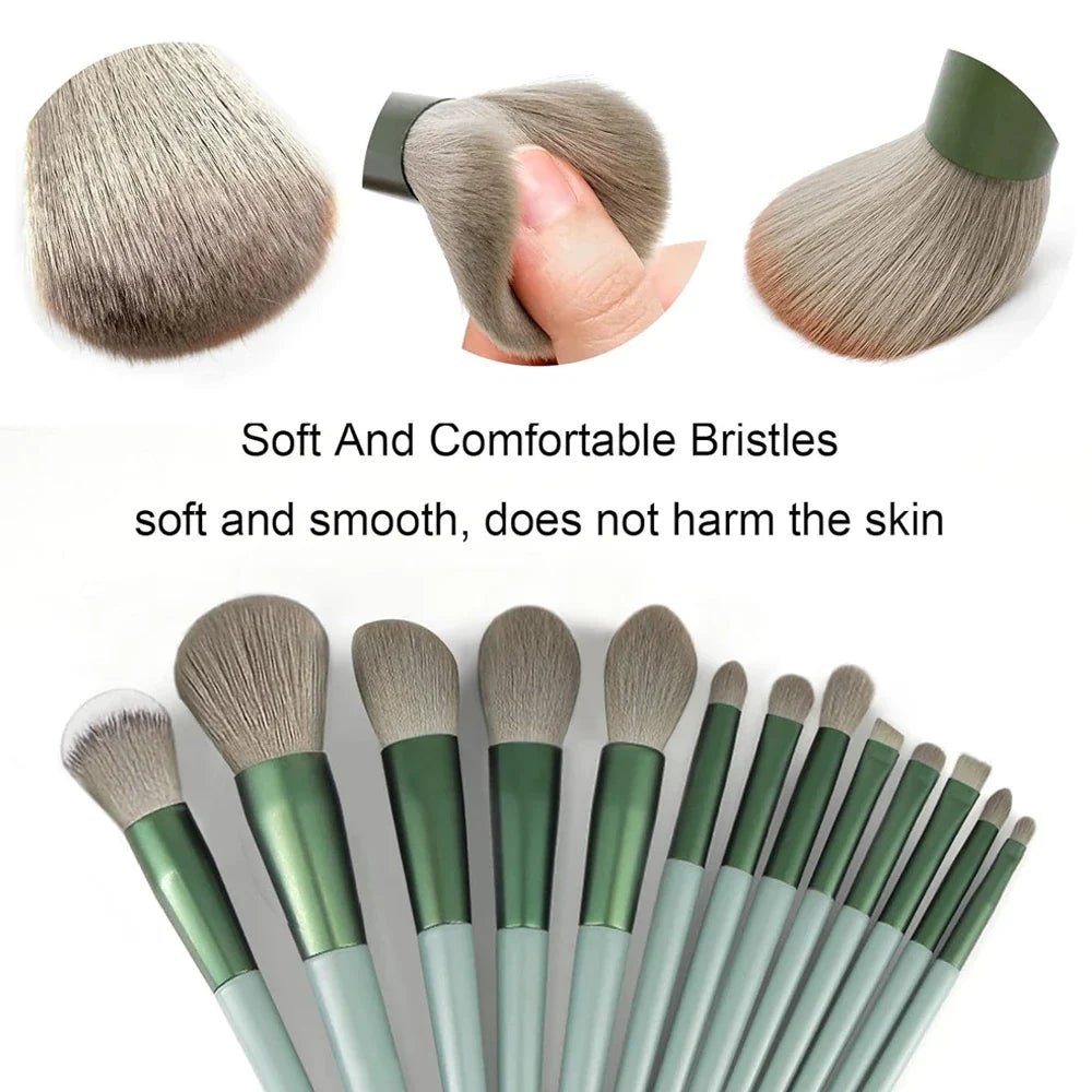 13pcs Makeup Brush Brushes Set Cosmetic Makeup Sponge Makeup Brush Cleaning Box Beauty Tool Eyeshadow Blush Professional Brushes