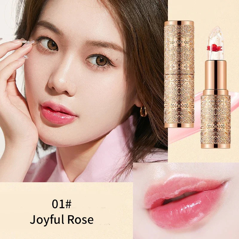 Crystal Color-changing Petal Lipstick for Women Moisturizes long-lasting and non-sticky cup lip balm