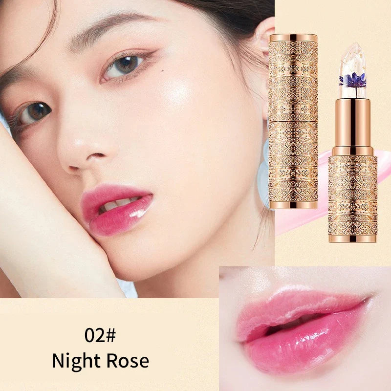 Crystal Color-changing Petal Lipstick for Women Moisturizes long-lasting and non-sticky cup lip balm